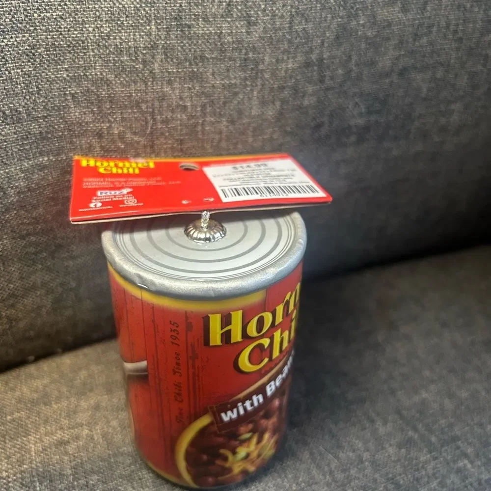 Hormel Chili With Beans Christmas Ornament Can Foodie Gag Gift